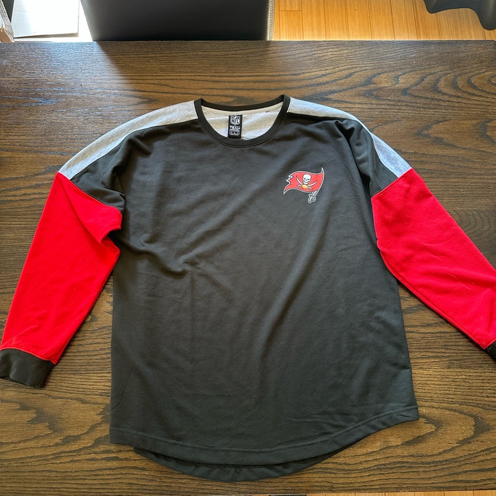 Buccaneers NFL Black, Red, and Gray Long Sleeve Shirt